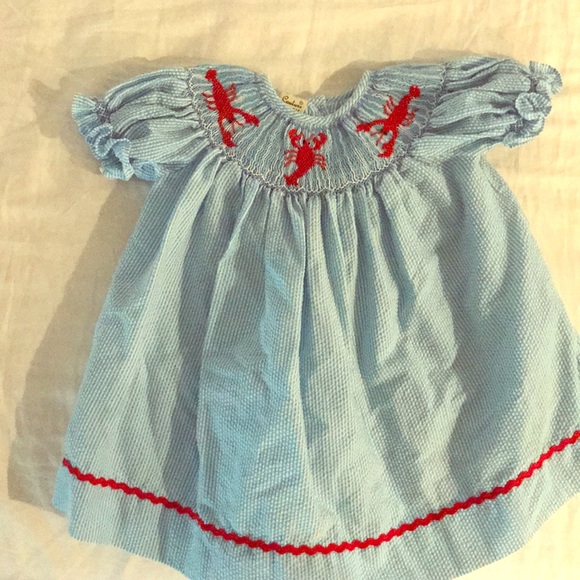 crawfish smocked dress